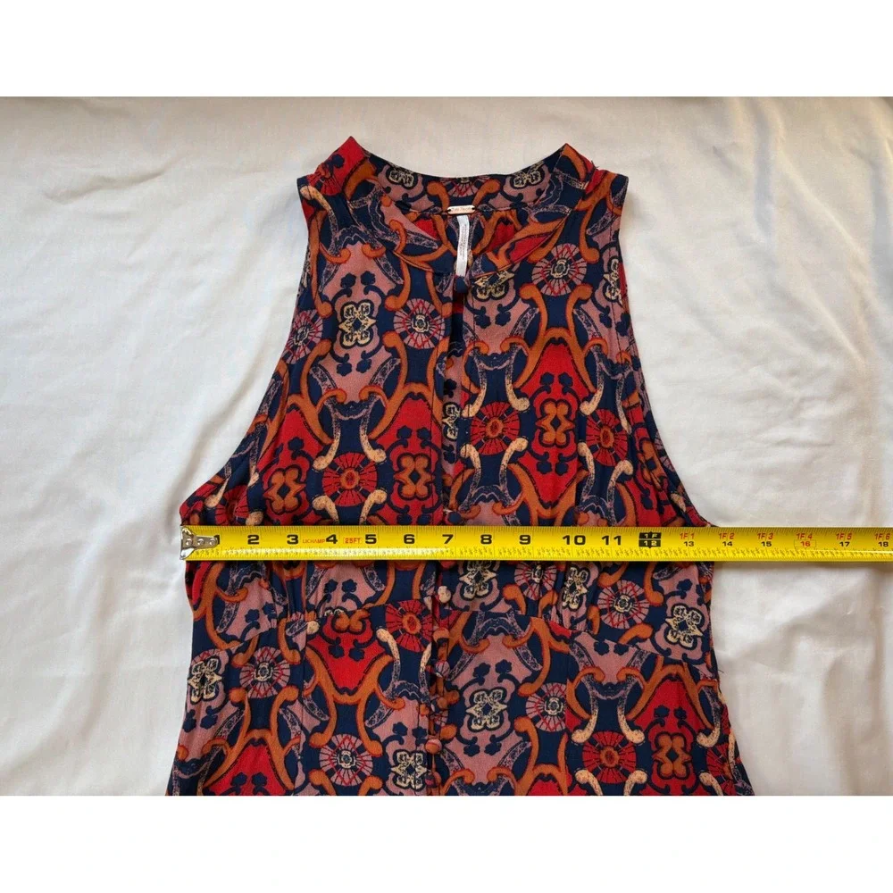 Free People Get Together Size 0 High Neck Button Front Sleeveless Dress/Tunic